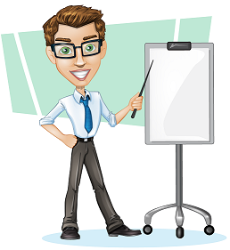 Vector Businessman with Chart